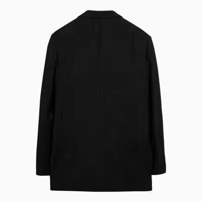 Shop Loewe Black Double-breasted Jacket In Wool And Mohair Women