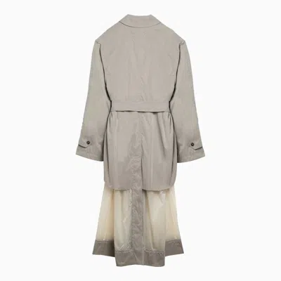 Shop Maison Margiela Décortiqué Sand-coloured Reversible Single-breasted Trench Coat Women In White