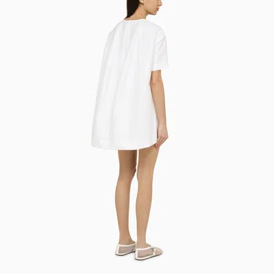 Shop Marni White Cocoon Cady Mini Dress Women