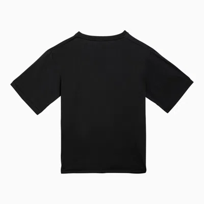 Shop Saint Laurent Black Logo-print Crewneck T-shirt Women