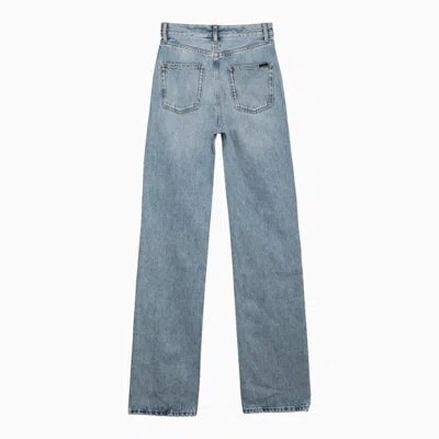 Shop Saint Laurent Regular Washed Effect Denim Jeans Women In Blue