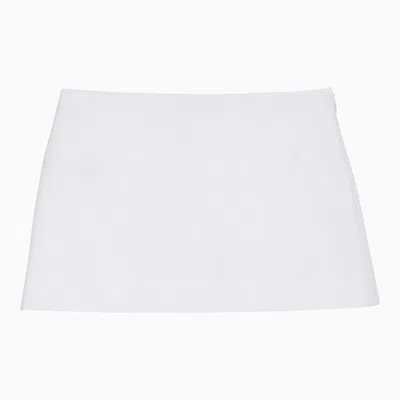 Shop Valentino White Cotton Mini Skirt Women