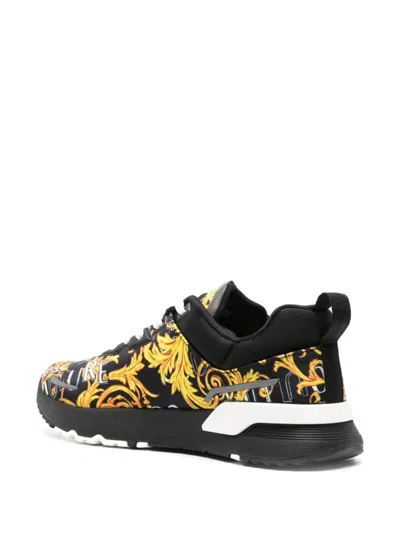 Shop Versace Jeans Couture Sneakers In Black