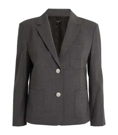 Shop Theory Wool-blend Blazer In Grey