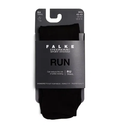 Shop Falke Ru Trail Running Socks In Black