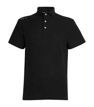 Shop Ralph Lauren Rlx  Logo Polo Shirt In Black