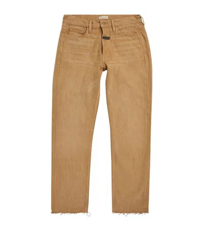 Shop Fear Of God Cotton Straight Jeans In Brown