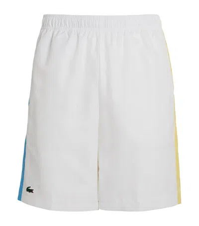 Shop Lacoste Logo Shorts In White