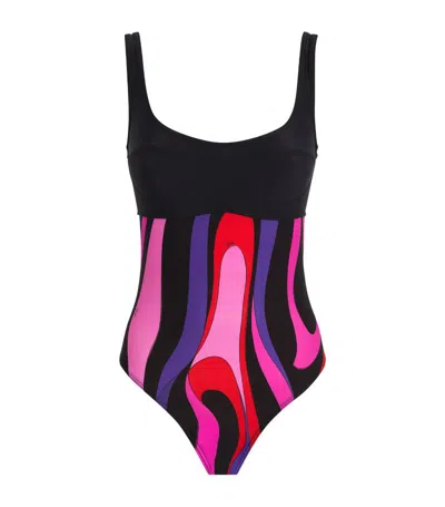 Shop Emilio Pucci Pucci Marmo Print Swimsuit In Multi