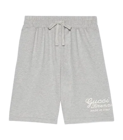 Shop Gucci Firenze Shorts In Grey