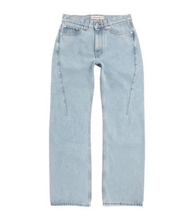 Shop Y/project Evergreen Straight Jeans In Blue