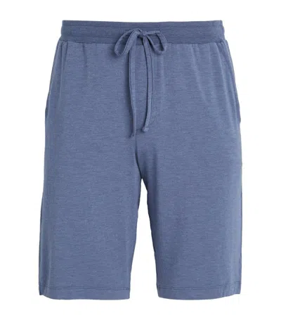 Shop Hanro Jersey Lounge Shorts In Blue