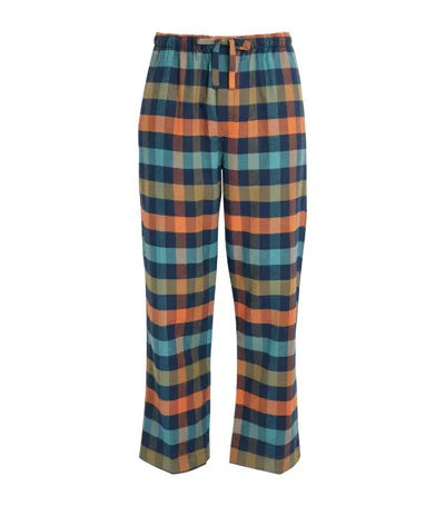 Shop Derek Rose Brushed Check Pyjama Trousers In Multi
