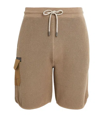 Shop Sease Cotton Shorts In Neutral