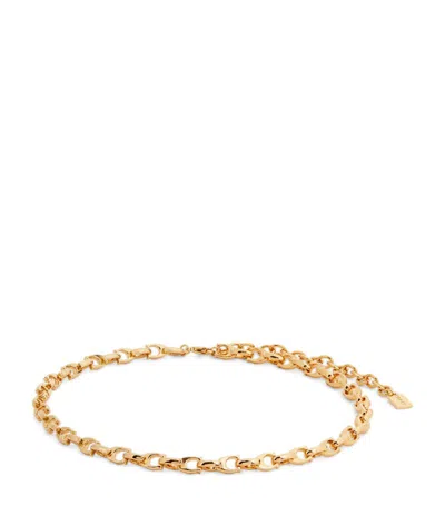 Shop Coach Signature Necklace In Gold