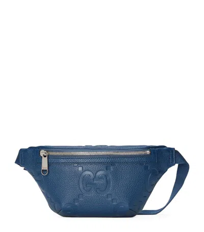 Shop Gucci Jumbo Gg Belt Bag In Blue