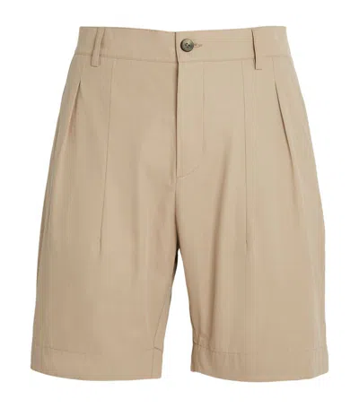 Shop Sease Cotton Tailored Shorts In Neutral