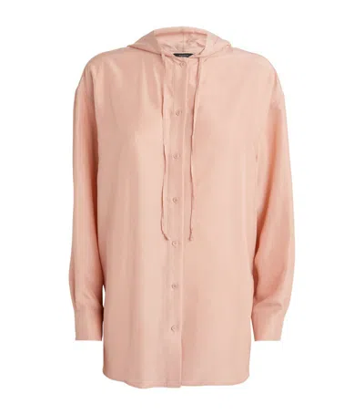 Shop Weekend Max Mara Habotai Silk Tunic Jacket In Pink