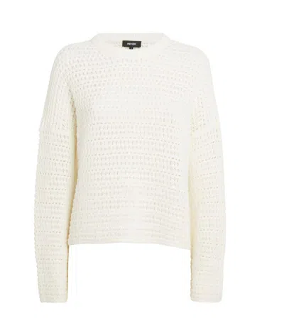 Shop Me+em Cotton Open-knit Sweater In White