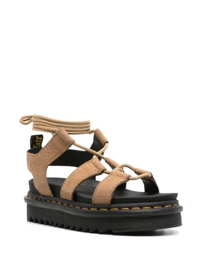 Shop Dr. Martens' Nartilla Nabuk Gladiator Sandals In Beige
