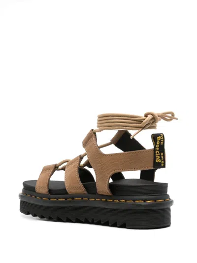 Shop Dr. Martens' Nartilla Nabuk Gladiator Sandals In Beige
