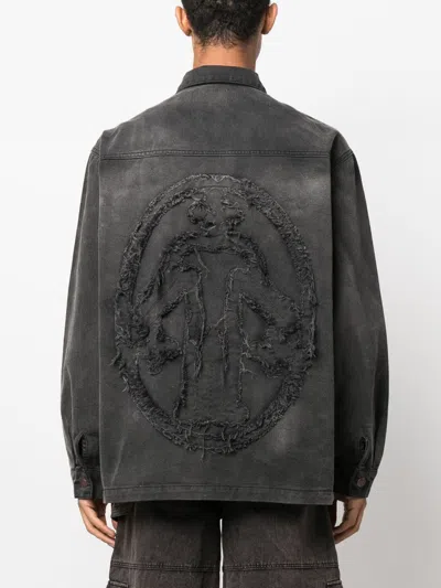 Shop Untitled Artworks Denim Jacket In Black