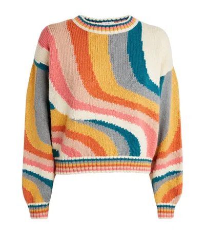 Shop Mother Cotton The Itsy Sweater In Multi