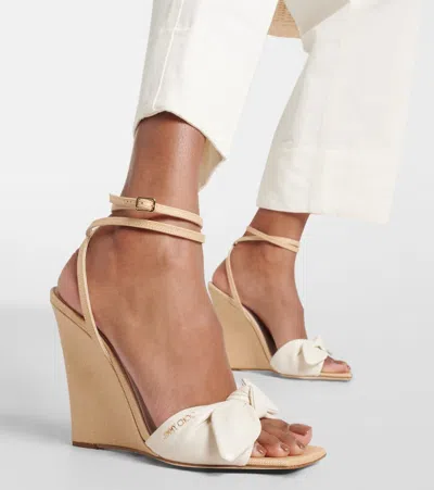 Jimmy Choo Richelle 110 Leather Sandals In White