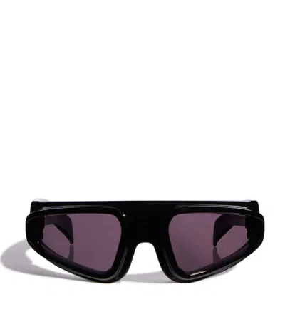 Shop Rick Owens Ryder Sunglasses In Black