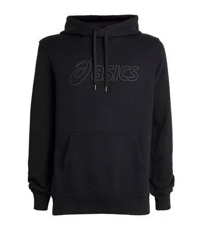 Shop Asics Logo Hoodie In Black