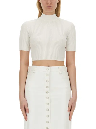 Courrèges Courreges Woman Sweater White Size M Viscose, Polyester In White