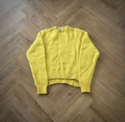 Pre-owned Acne Studios Shira Alpaca Sweater In Yellow
