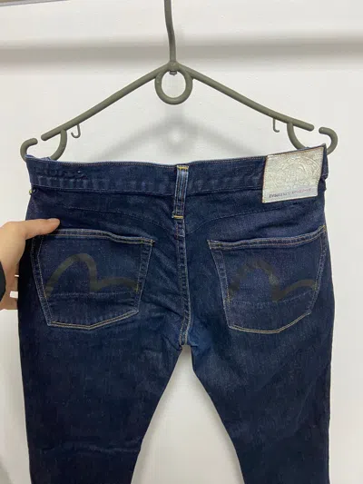 Pre-owned Evisu X Vintage Evisu Genes Pants Vintage Denim Skinny Y2k Style In Blue