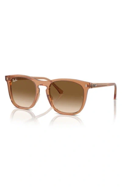 Shop Ray Ban Ray-ban 53mm Square Sunglasses In Transparent Blush