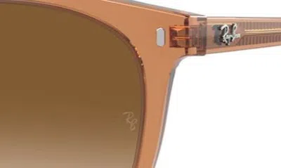 Shop Ray Ban Ray-ban 53mm Square Sunglasses In Transparent Blush