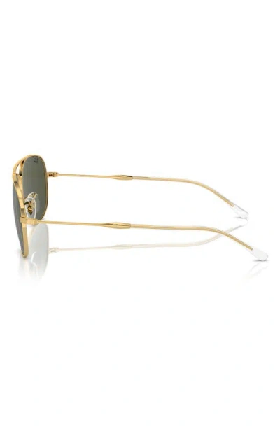 Shop Ray Ban Bain Bridge 57mm Pillow Aviator Sunglasses In Gold Flash