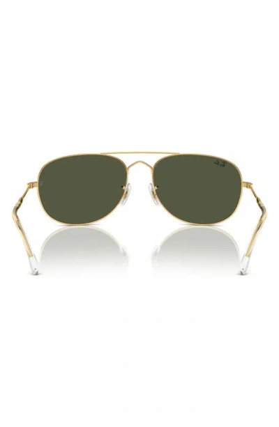 Shop Ray Ban Bain Bridge 57mm Pillow Aviator Sunglasses In Gold Flash