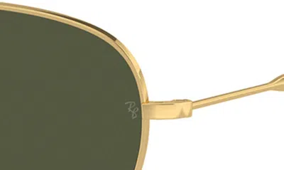 Shop Ray Ban Bain Bridge 57mm Pillow Aviator Sunglasses In Gold Flash