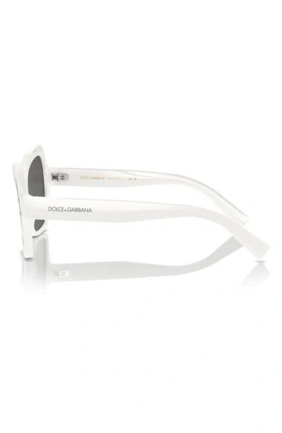 Shop Dolce & Gabbana 56mm Butterfly Sunglasses In White