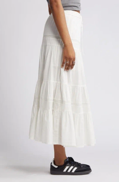 Shop Bp. Tiered Cotton Maxi Skirt In Ivory