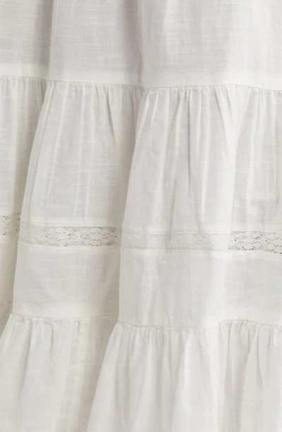 Bp. Tiered Cotton Maxi Skirt In Ivory