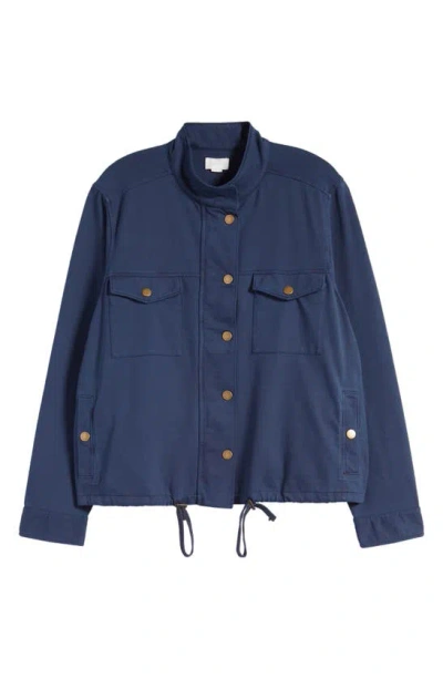 Shop Caslon Stretch Cotton Jacket In Navy Blazer