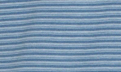 Shop Liverpool Los Angeles Stripe Short Sleeve Henley In Blue White Mult