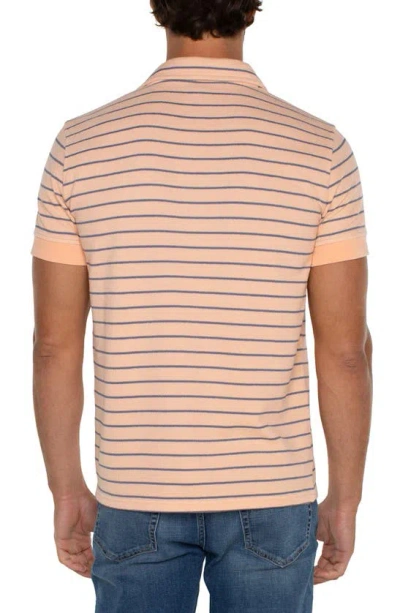 Liverpool Los Angeles Striped Short Sleeve Polo Shirt In Nectar