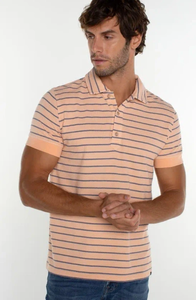 Shop Liverpool Los Angeles Stripe Polo In Nectar