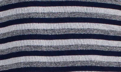 Shop Liverpool Los Angeles Stripe Polo In Navy/ White Melange Stripe