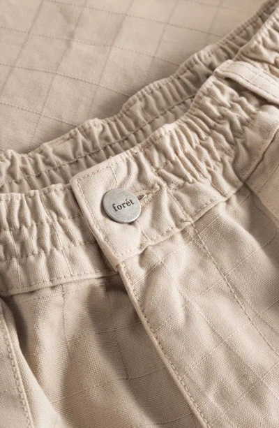 Shop Forét Sienna Organic Cotton Ripstop Pants In Khaki