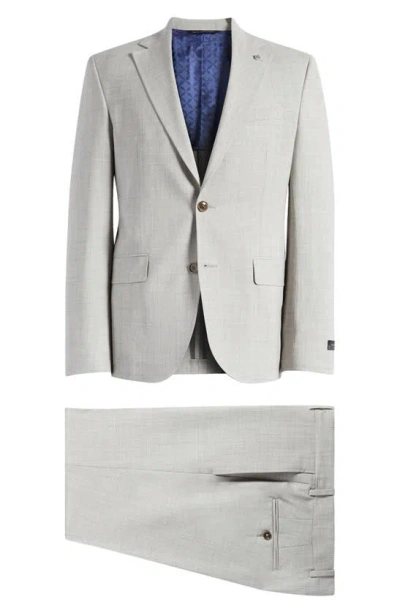 Shop Ted Baker Ralph Extraslim Fit Mélange Stretch Wool Suit In Light Grey