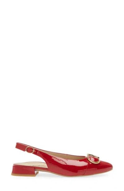 Shop Paul Green Tara Slingback Pointed Toe Pump In Lipstick Soft Patent