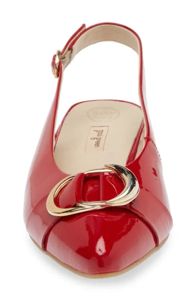 Shop Paul Green Tara Slingback Pointed Toe Pump In Lipstick Soft Patent